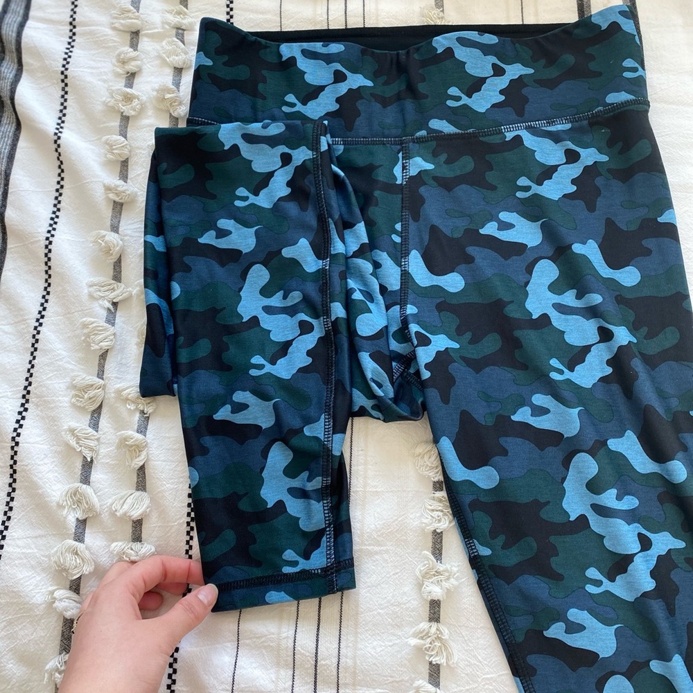 Blue Camo Leggings